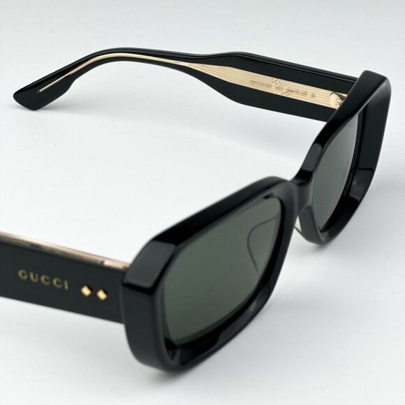 NEW Gucci GG1531SK 001 Black Grey Unisex Rectangle Sunglasses GG 1531SK main image 3